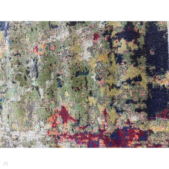 Colores Cloud CO01 Gardenia Modern Abstract Durable Easy-Care Low Profile Ribbed Short Pile Multicolour/Green/Orange Rug-Asiatic Carpets-Rug Love - The Most Loved Rug Store