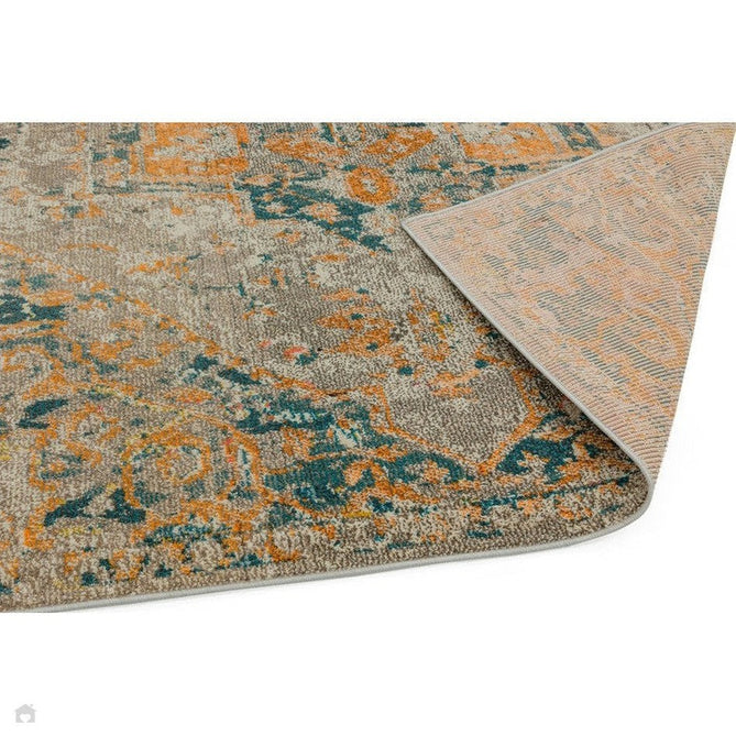 Colores Cloud CO02 Arabesque Modern Abstract Durable Easy-Care Low Profile Ribbed Short Pile Multicolour/Orange/Green/Yellow/Beige Rug-Asiatic Carpets-Rug Love - The Most Loved Rug Store