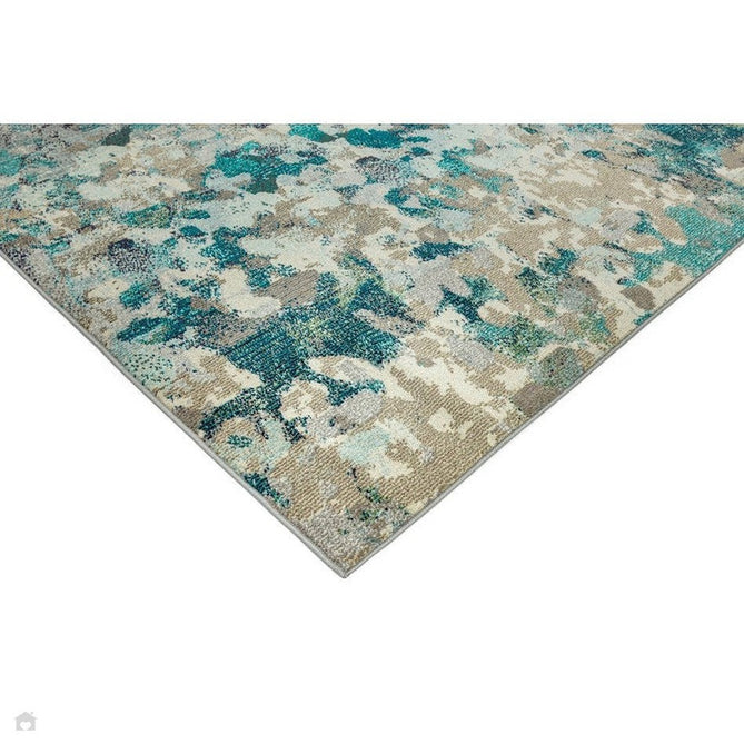 Colores Cloud CO03 Ethereal Modern Abstract Durable Easy-Care Low Profile Ribbed Short Pile Multicolour/Blue/Teal/Beige/Grey/Cream Rug-Asiatic Carpets-Rug Love - The Most Loved Rug Store