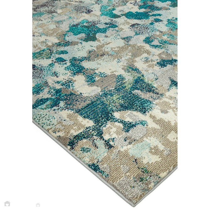 Colores Cloud CO03 Ethereal Modern Abstract Durable Easy-Care Low Profile Short Pile Multicolour/Blue/Teal/Beige/Grey/Cream Rug-Asiatic Carpets-Rug Love - The Most Loved Rug Store