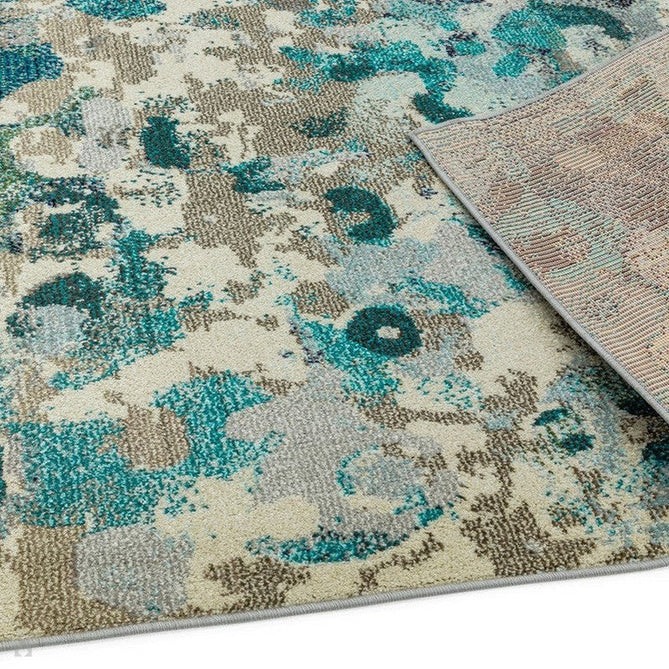 Colores Cloud CO03 Ethereal Modern Abstract Durable Easy-Care Low Profile Short Pile Multicolour/Blue/Teal/Beige/Grey/Cream Rug-Asiatic Carpets-Rug Love - The Most Loved Rug Store