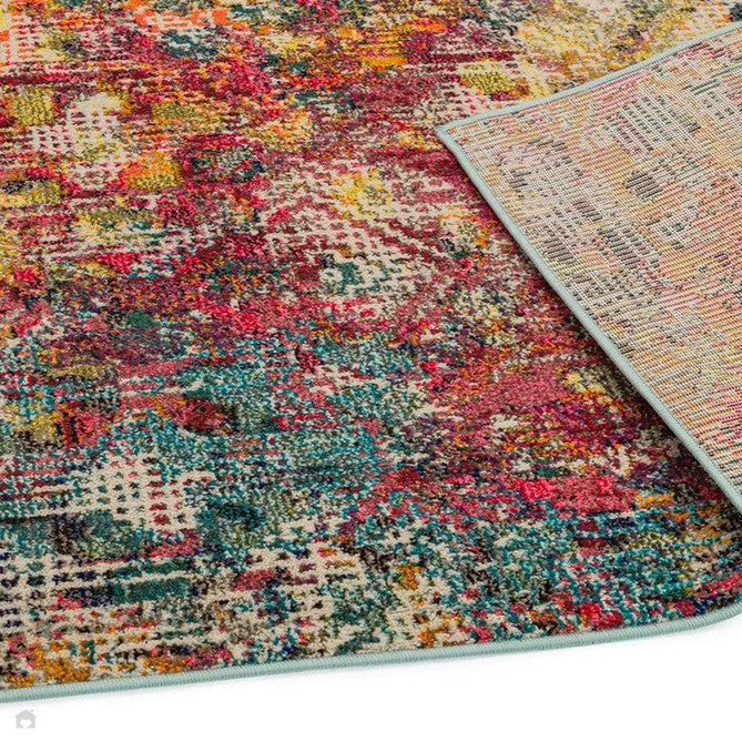 Colores Cloud CO05 Digital Modern Abstract Durable Easy-Care Low Profile Ribbed Short Pile Multicolour/Orange/Red/Yellow/Green/Blue Rug-Asiatic Carpets-Rug Love - The Most Loved Rug Store