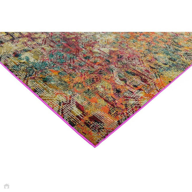 Colores Cloud CO05 Digital Modern Abstract Durable Easy-Care Low Profile Ribbed Short Pile Multicolour/Orange/Red/Yellow/Green/Blue Rug-Asiatic Carpets-Rug Love - The Most Loved Rug Store