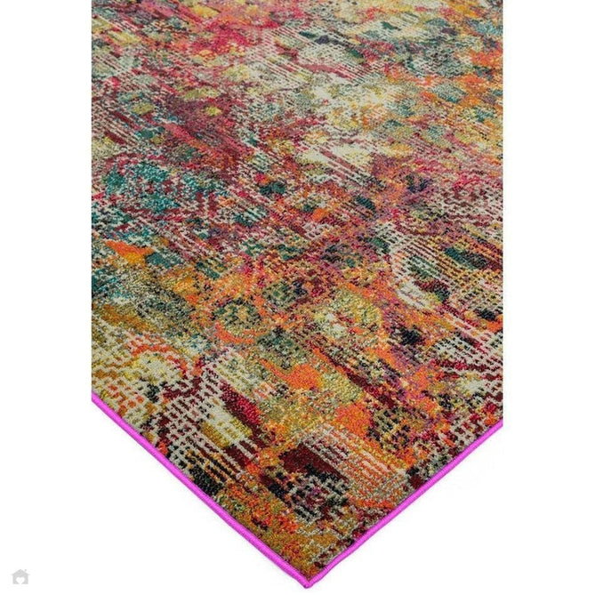 Colores Cloud CO05 Digital Modern Abstract Durable Easy-Care Low Profile Ribbed Short Pile Multicolour/Orange/Red/Yellow/Green/Blue Rug-Asiatic Carpets-Rug Love - The Most Loved Rug Store