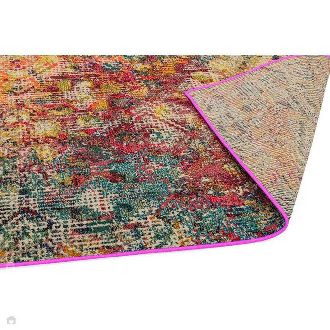 Colores Cloud CO05 Digital Modern Abstract Durable Easy-Care Low Profile Ribbed Short Pile Multicolour/Orange/Red/Yellow/Green/Blue Rug-Asiatic Carpets-Rug Love - The Most Loved Rug Store