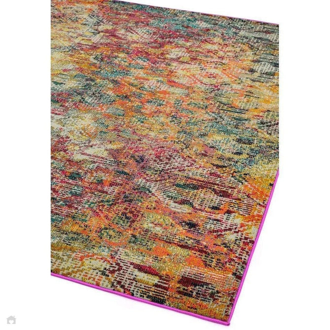 Colores Cloud CO05 Digital Modern Abstract Durable Easy-Care Low Profile Ribbed Short Pile Multicolour/Orange/Red/Yellow/Green/Blue Rug-Asiatic Carpets-Rug Love - The Most Loved Rug Store