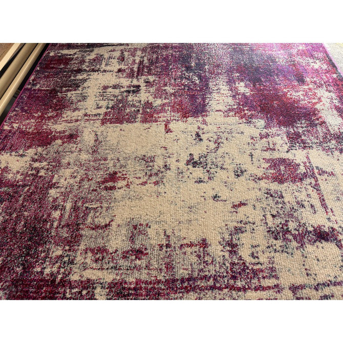 Colores Cloud CO08 Magenta Modern Abstract Distressed Durable Low Short Pile Magenta Purple/Cream Rug-Asiatic Carpets-Rug Love - The Most Loved Rug Store