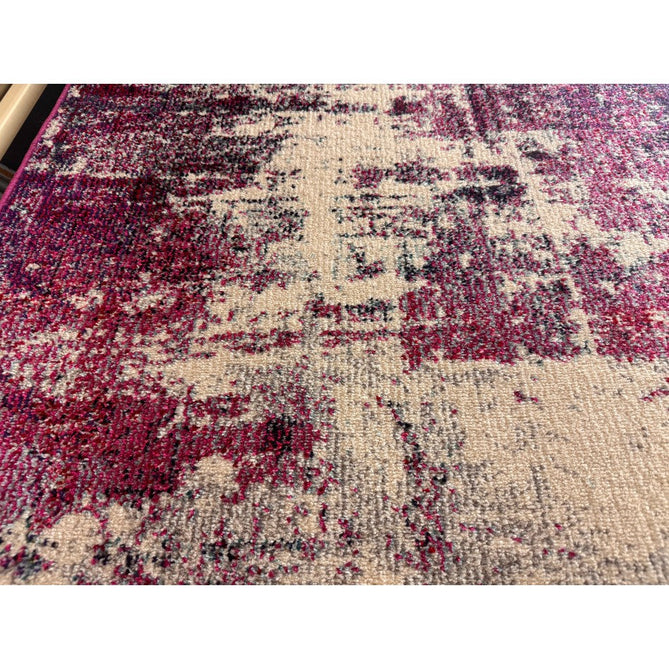 Colores Cloud CO08 Magenta Modern Abstract Distressed Durable Low Short Pile Magenta Purple/Cream Rug-Asiatic Carpets-Rug Love - The Most Loved Rug Store