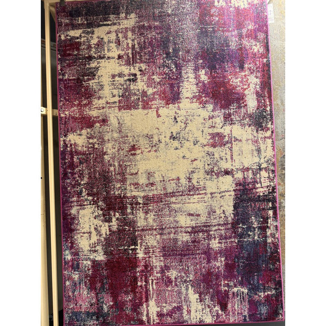 Colores Cloud CO08 Magenta Modern Abstract Distressed Durable Low Short Pile Magenta Purple/Cream Rug-Asiatic Carpets-Rug Love - The Most Loved Rug Store