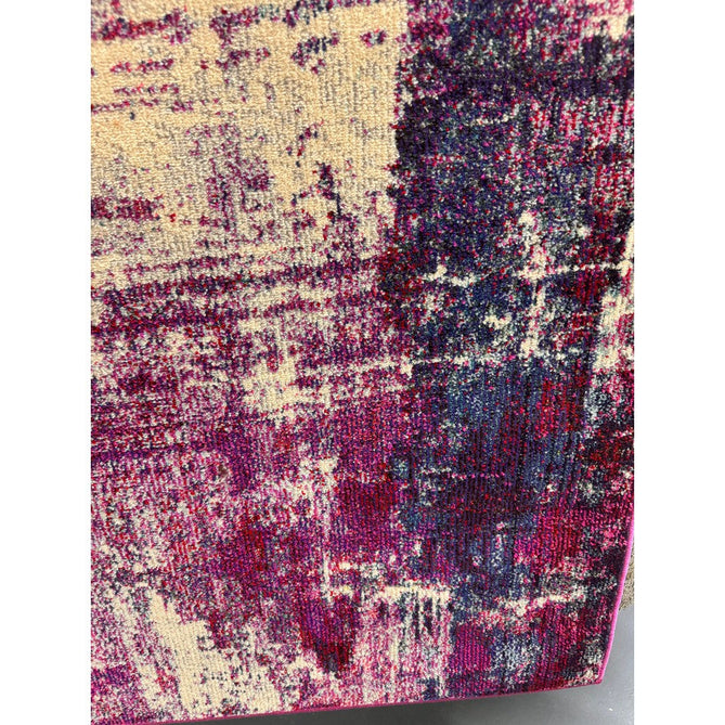 Colores Cloud CO08 Magenta Modern Abstract Distressed Durable Low Short Pile Magenta Purple/Cream Rug-Asiatic Carpets-Rug Love - The Most Loved Rug Store