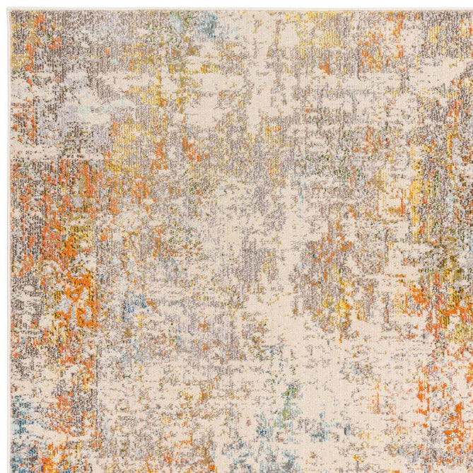Colores Cloud CO10 Sunset Modern Abstract Durable Easy-Care Low Profile Ribbed Short Pile Ivory/Grey/Beige/Orange/Yellow/Blue/ Multicolour Rug-Asiatic Carpets-Rug Love - The Most Loved Rug Store