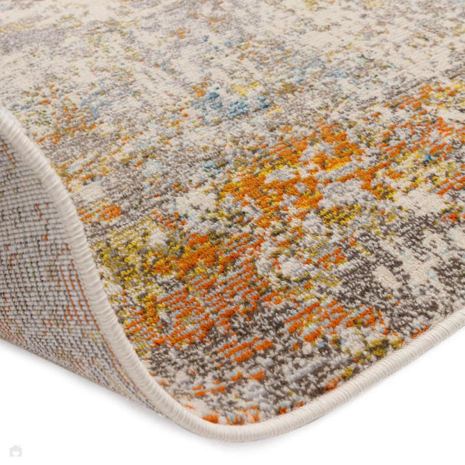 Colores Cloud CO10 Sunset Modern Abstract Durable Easy-Care Low Profile Ribbed Short Pile Ivory/Grey/Beige/Orange/Yellow/Blue/ Multicolour Rug-Asiatic Carpets-Rug Love - The Most Loved Rug Store