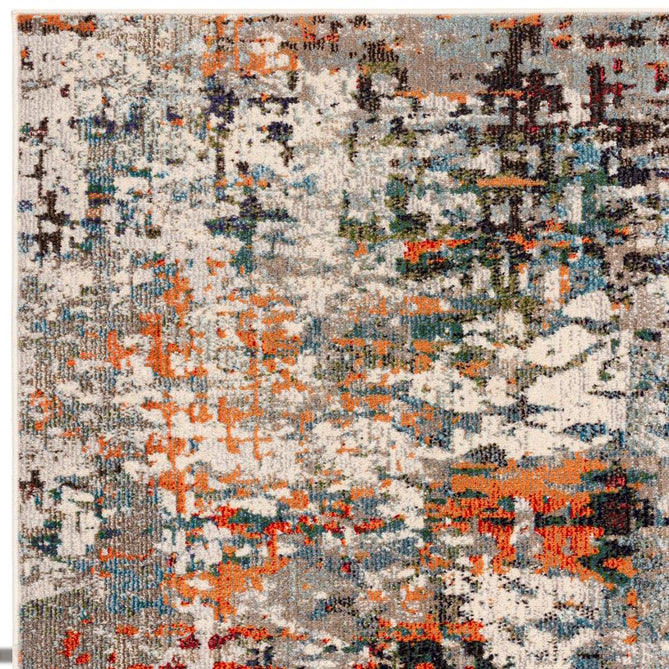 Colores Cloud CO11 Everest Modern Abstract Durable Easy-Care Low Profile Ribbed Short Pile Light Grey/Cream/Blue/Orange/Green/Yellow/Multicolour Rug-Asiatic Carpets-Rug Love - The Most Loved Rug Store