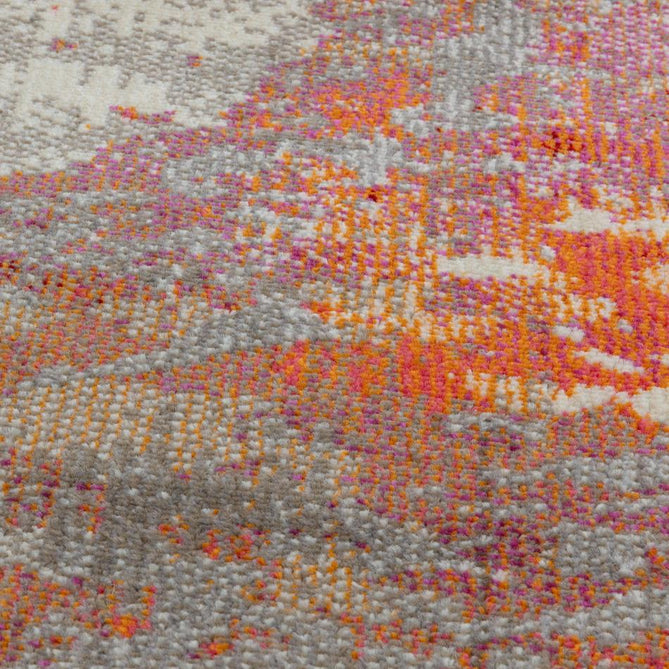 Colores Cloud CO12 Magma Modern Abstract Durable Easy-Care Low Profile Ribbed Short Pile Stone Grey/Terracotta Red/Clay Orange/Taupe/Ivory/Multicolour Rug-Asiatic Carpets-Rug Love - The Most Loved Rug Store