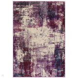 Colores Cloud Magenta CO08 Modern Abstract Distressed Flat-Pile Magenta Purple/Cream Rug