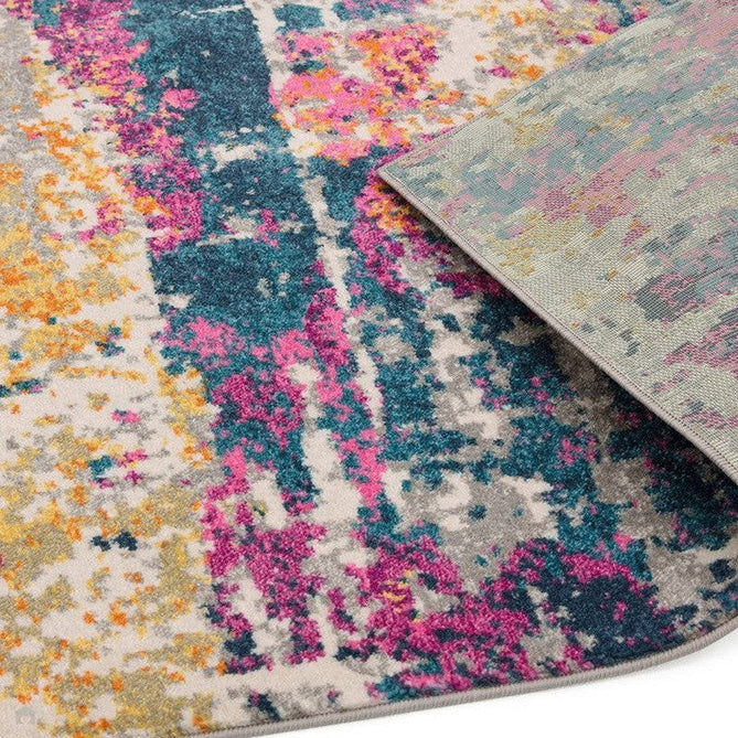 Colt CL01 Abstract Modern Abstract Durable Low Short Pile Multicolour/Pink/Yellow/Blue Rug-Asiatic Carpets-Rug Love - The Most Loved Rug Store