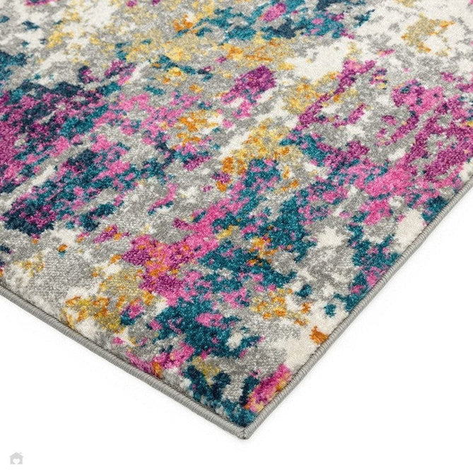 Colt CL01 Abstract Modern Abstract Durable Low Short Pile Multicolour/Pink/Yellow/Blue Rug-Asiatic Carpets-Rug Love - The Most Loved Rug Store