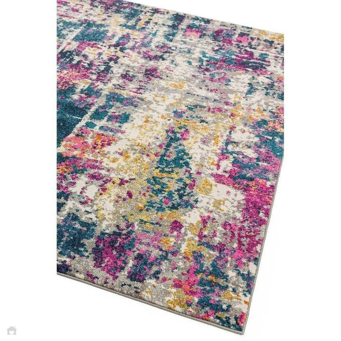 Colt CL01 Abstract Modern Abstract Durable Low Short Pile Multicolour/Pink/Yellow/Blue Rug-Asiatic Carpets-Rug Love - The Most Loved Rug Store