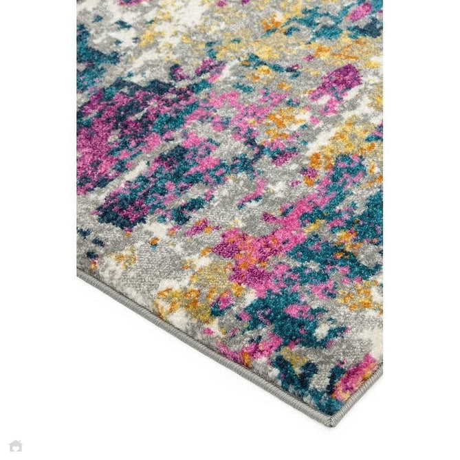 Colt CL01 Abstract Modern Abstract Durable Low Short Pile Multicolour/Pink/Yellow/Blue Rug-Asiatic Carpets-Rug Love - The Most Loved Rug Store