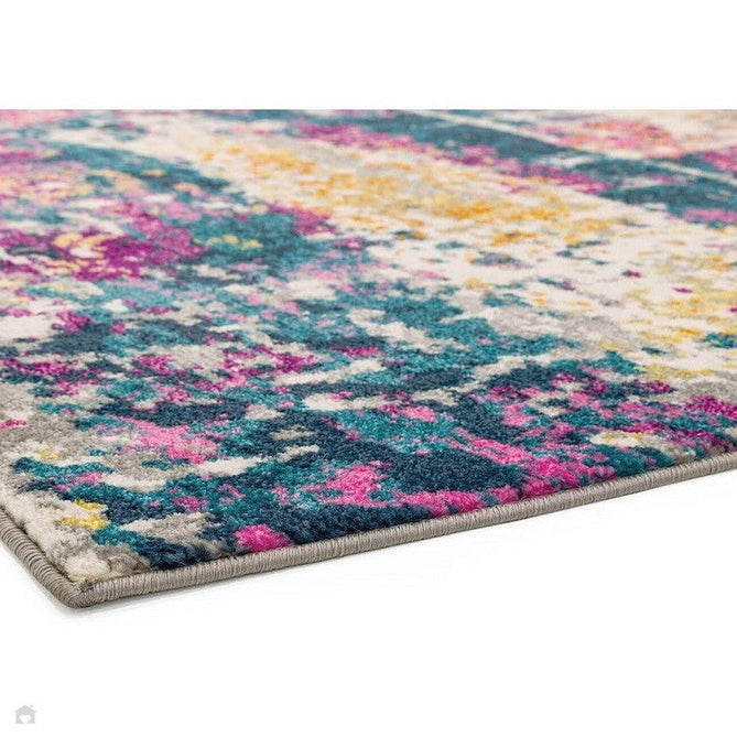 Colt CL01 Abstract Modern Abstract Durable Low Short Pile Multicolour/Pink/Yellow/Blue Rug-Asiatic Carpets-Rug Love - The Most Loved Rug Store