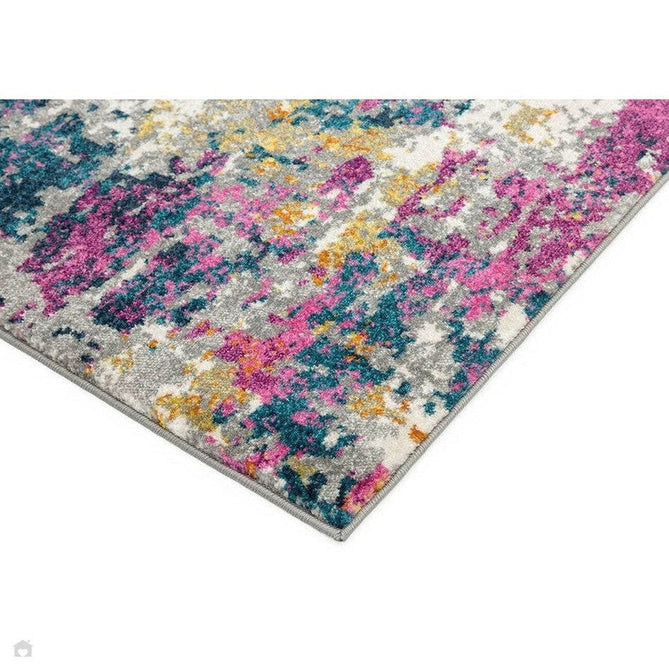Colt CL01 Abstract Modern Abstract Durable Low Short Pile Multicolour/Pink/Yellow/Blue Rug-Asiatic Carpets-Rug Love - The Most Loved Rug Store