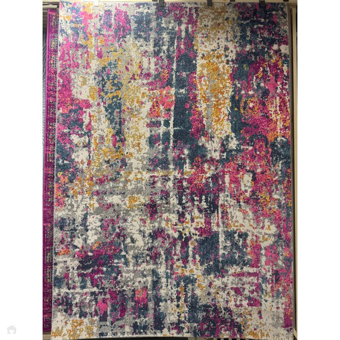 Colt CL01 Abstract Modern Abstract Durable Low Short Pile Multicolour/Pink/Yellow/Blue Rug-Asiatic Carpets-Rug Love - The Most Loved Rug Store