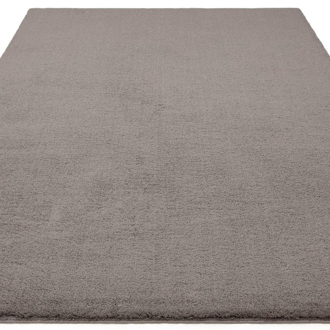 Como Plush Plain Super-Soft Silky Shimmer Ultra High-Density Mid-Height Polyester Shaggy Charcoal Grey Rug-Asiatic Carpets-Rug Love - The Most Loved Rug Store