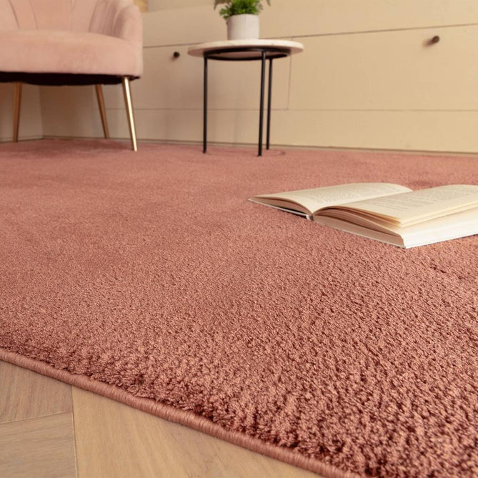 Como Plush Plain Super-Soft Silky Shimmer Ultra High-Density Mid-Height Polyester Shaggy Marsala Rug-Asiatic Carpets-Rug Love - The Most Loved Rug Store