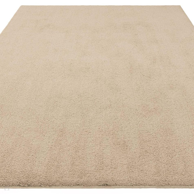 Como Plush Plain Super-Soft Silky Shimmer Ultra High-Density Mid-Height Polyester Shaggy Natural Rug-Asiatic Carpets-Rug Love - The Most Loved Rug Store