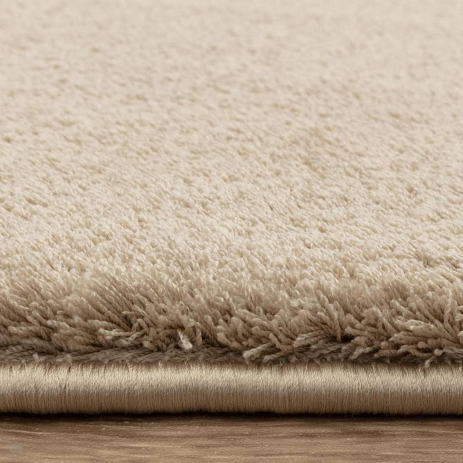 Como Plush Plain Super-Soft Silky Shimmer Ultra High-Density Mid-Height Polyester Shaggy Natural Rug-Asiatic Carpets-Rug Love - The Most Loved Rug Store