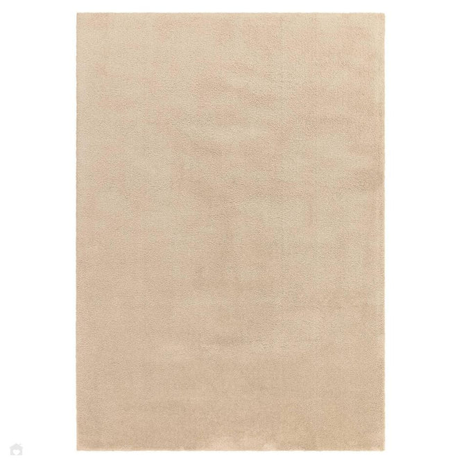 Como Plush Plain Super-Soft Silky Shimmer Ultra High-Density Mid-Height Polyester Shaggy Natural Rug-Asiatic Carpets-Rug Love - The Most Loved Rug Store