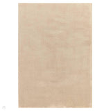 Como Plush Plain Super-Soft Silky Shimmer Ultra High-Density Mid-Height Polyester Shaggy Natural Rug