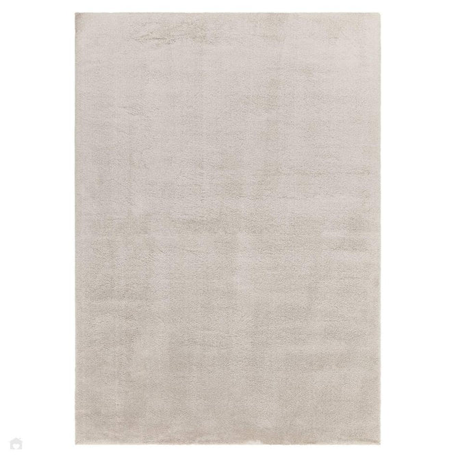 Como Plush Plain Super-Soft Silky Shimmer High-Density Mid-Height Fine-Yarn Textured Polyester Shaggy Silver Rug 160 x 230 cm