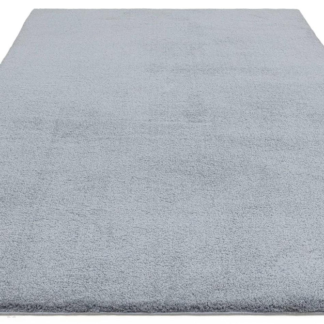 Como Plush Plain Super-Soft Silky Shimmer Ultra High-Density Mid-Height Polyester Shaggy Soft Powder Blue Rug-Asiatic Carpets-Rug Love - The Most Loved Rug Store