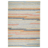 Contours Jagged Modern Abstract Hand-Woven Wool Multicolour Rug