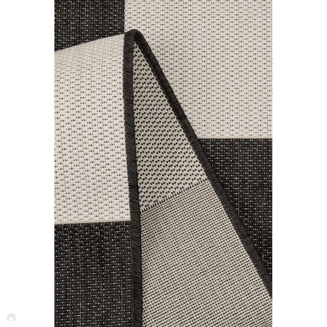 County Chequer Black In-Outdoor Flatweave Runner-Melrose-Rug Love - The Most Loved Rug Store