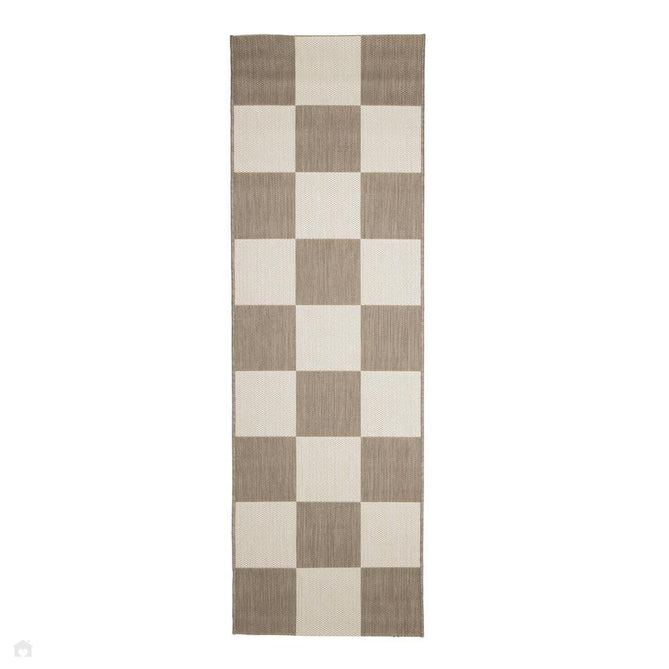 County Chequer Natural In-Outdoor Flatweave Runner-Melrose-Rug Love - The Most Loved Rug Store