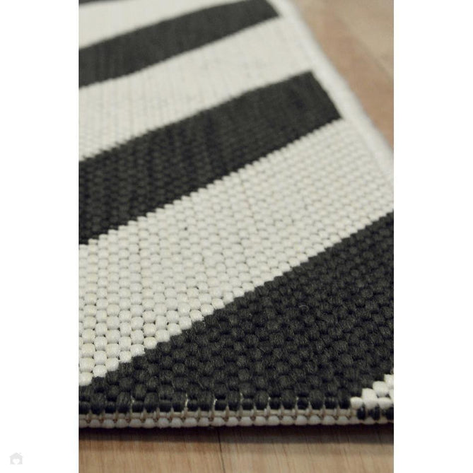 County Chevron Black In-Outdoor Flatweave Runner-Melrose-Rug Love - The Most Loved Rug Store
