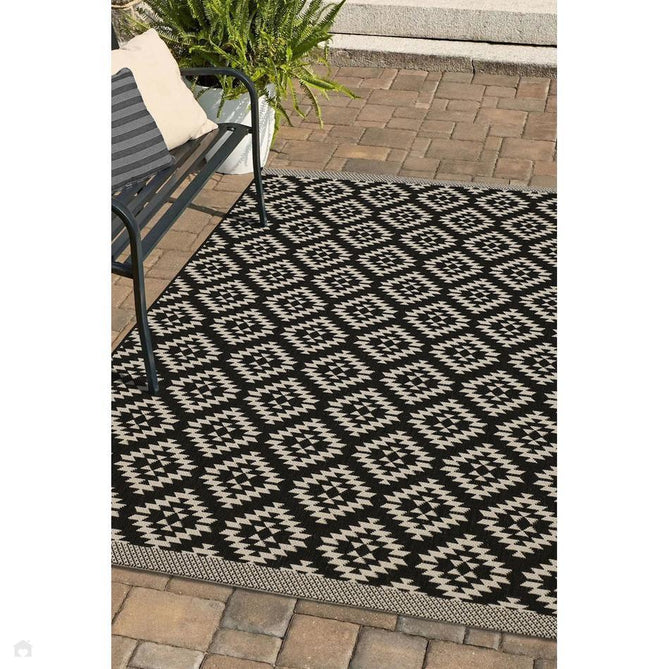 County Genesis Black In-Outdoor Flatweave Runner-Melrose-Rug Love - The Most Loved Rug Store