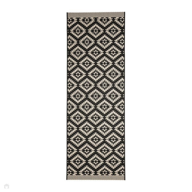 County Genesis Black In-Outdoor Flatweave Runner-Melrose-Rug Love - The Most Loved Rug Store
