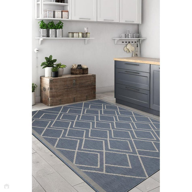 County Ishmael Navy In-Outdoor Flatweave Rug-Melrose-Rug Love - The Most Loved Rug Store