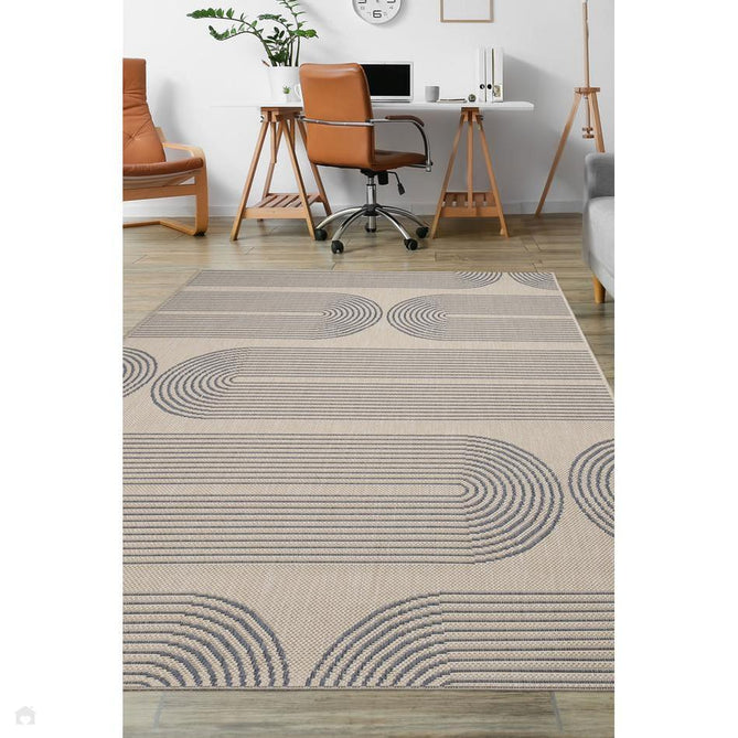 County Multi Arcs Denim In-Outdoor Flatweave Rug-Melrose-Rug Love - The Most Loved Rug Store