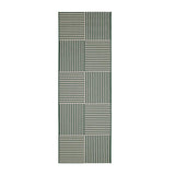 County Multi Stripe Green In-Outdoor Flatweave Runner