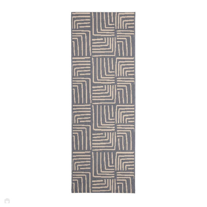 County Patches Navy In-Outdoor Flatweave Runner-Melrose-Rug Love - The Most Loved Rug Store