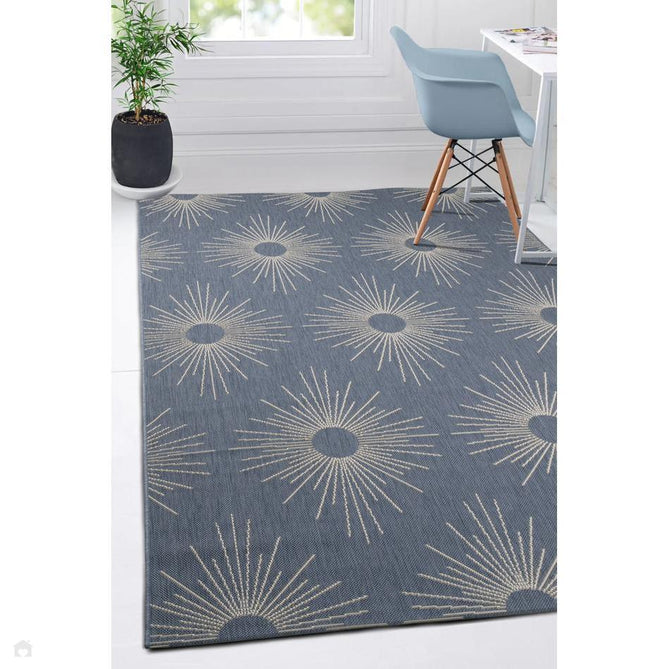 County Stars Blue In-Outdoor Flatweave Rug-Melrose-Rug Love - The Most Loved Rug Store
