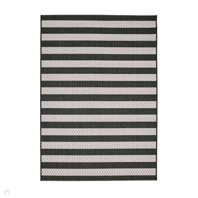 County Stripe Black In-Outdoor Flatweave Runner-Melrose-Rug Love - The Most Loved Rug Store