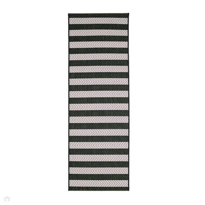 County Stripe Black In-Outdoor Flatweave Runner-Melrose-Rug Love - The Most Loved Rug Store