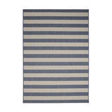 County Stripe Navy In-Outdoor Flatweave Rug