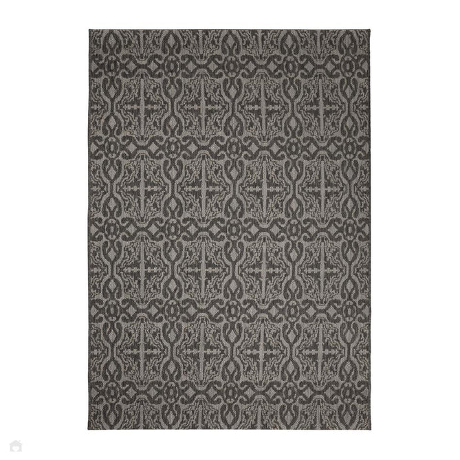 County Victorian Grey In-Outdoor Flatweave Rug-Melrose-Rug Love - The Most Loved Rug Store