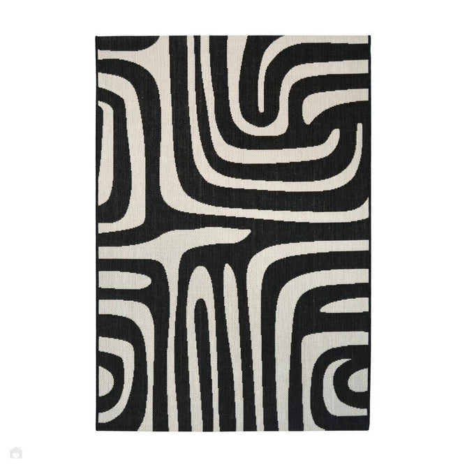 County Zebra Black In-Outdoor Flatweave Runner-Melrose-Rug Love - The Most Loved Rug Store